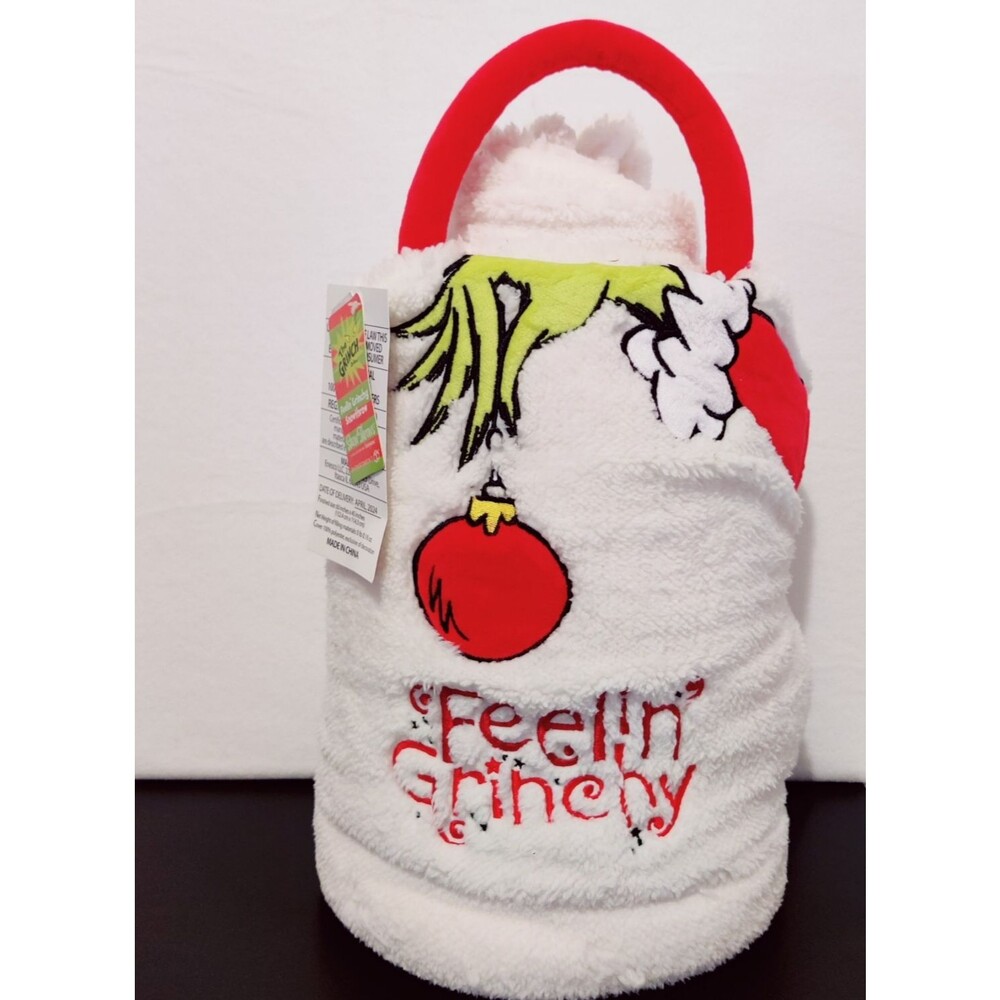 Department Dept 56 Feeling Grinchy Fleece Blanket Throw Grinch 60X45  NEW